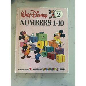 Walt Disney Fun To Learn Library Volume 2 Numbers 1-10 Vintage Hardback